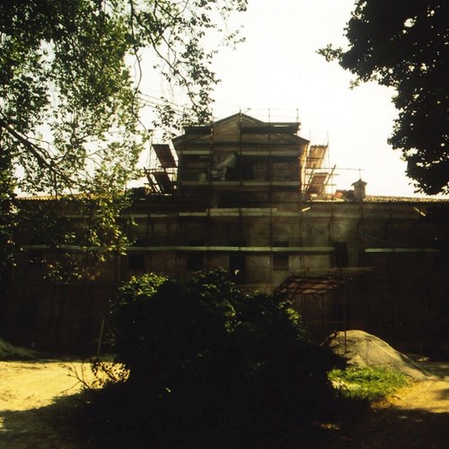 Impalcature per il restauro di una villa del 700