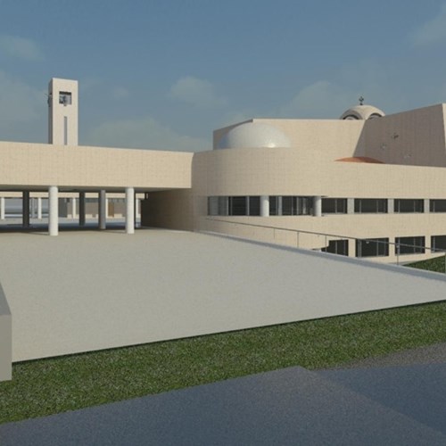Render edificio di culto a Piacenza progetto Montanari Costruzioni