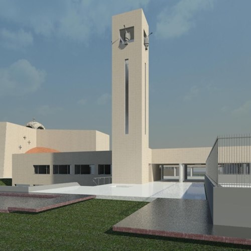 Render edificio di culto a Piacenza progetto Montanari Costruzioni