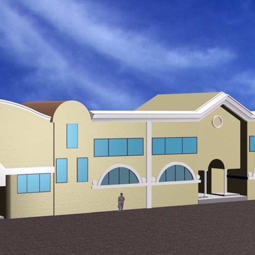 Render Edificio polifunzionale Fidenza Montanari Costruzioni