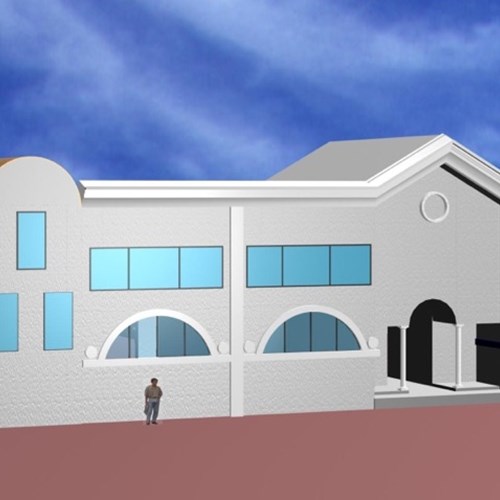 Render Edificio polifunzionale Fidenza Montanari Costruzioni