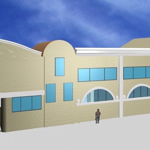 Render Edificio polifunzionale Fidenza Montanari Costruzioni