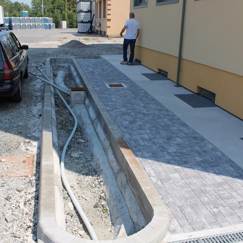 lavori durante la realizzazione di una palazzina Montanari Costruzioni