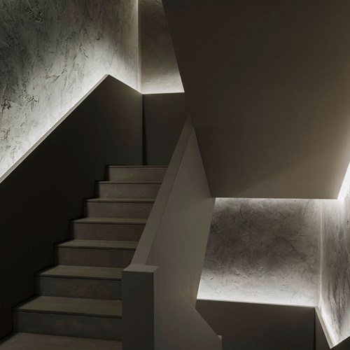 Casa sul Parco Fidenza particolare scalinata illuminata