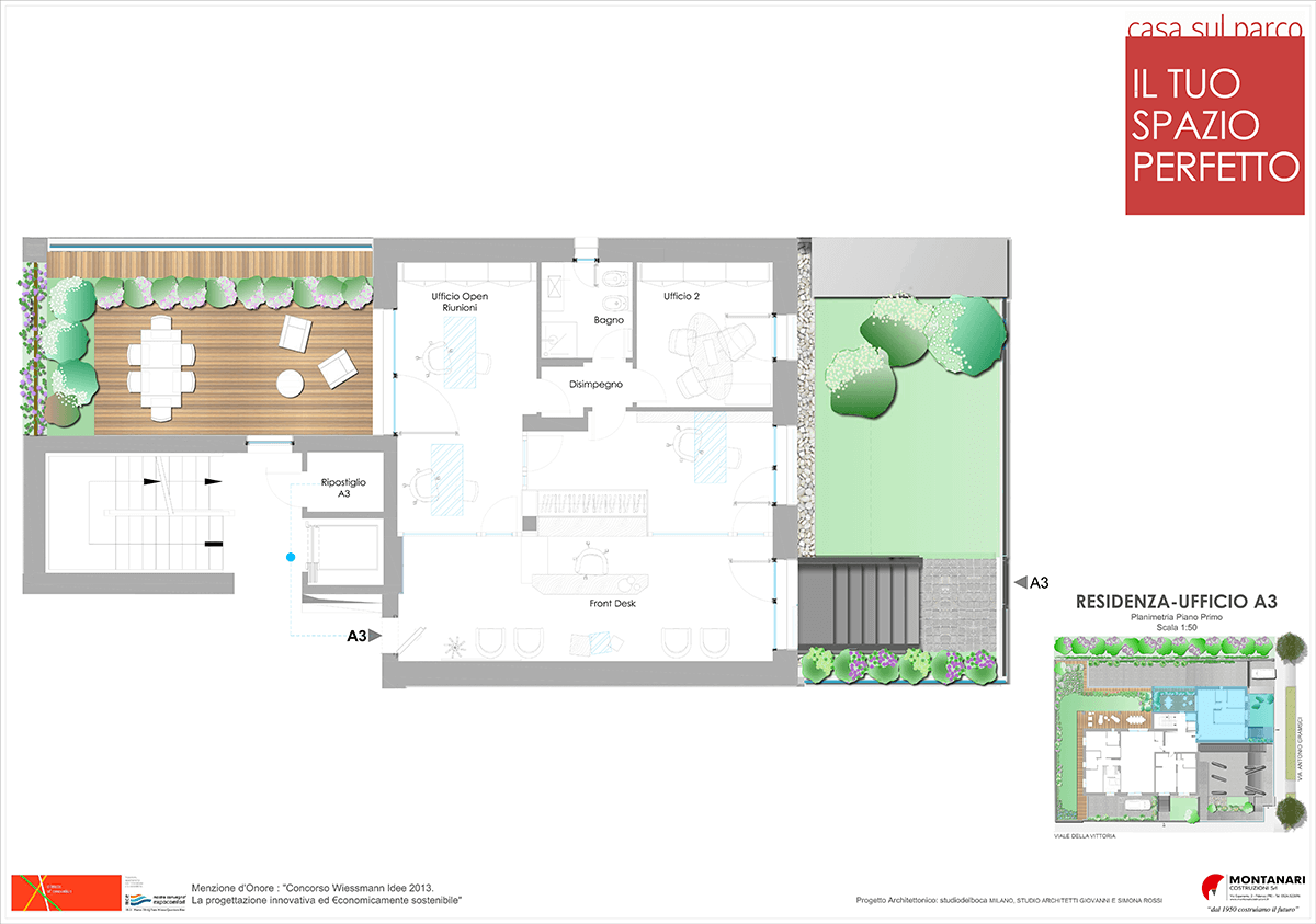 planimetria residenza vienna versione ufficio casa sul parco