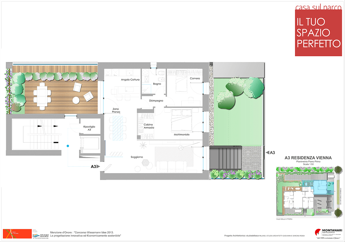 planimetria residenza vienna casa sul parco