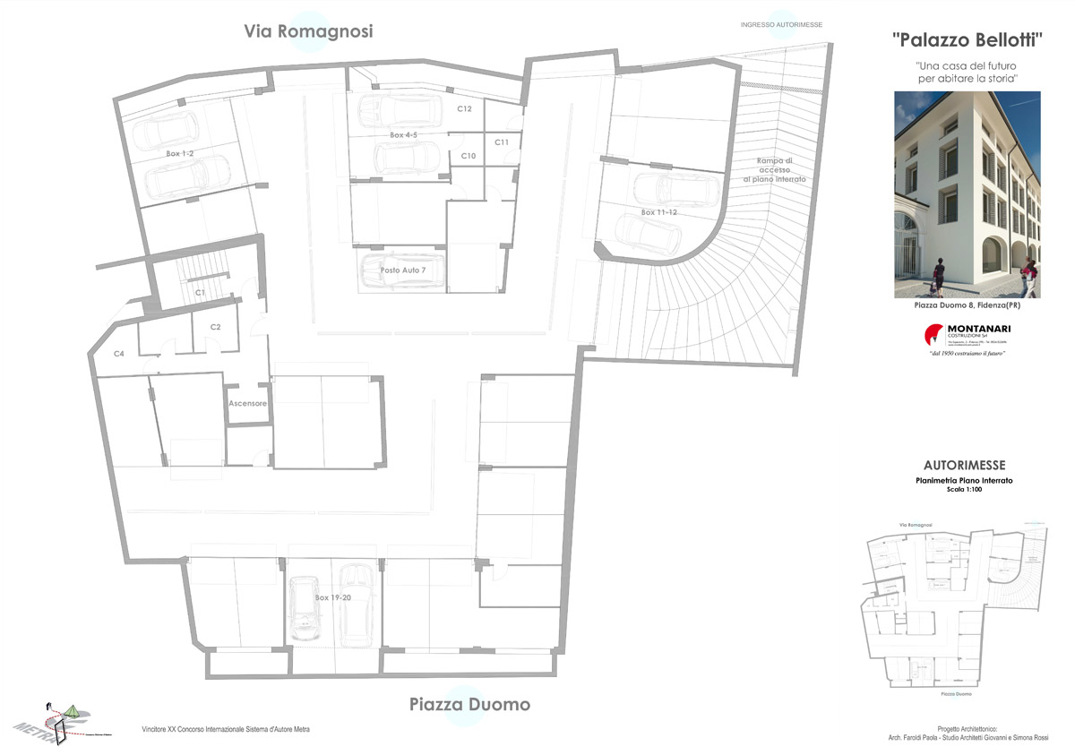 planimetria autorimesse palazzo bellotti fidenza